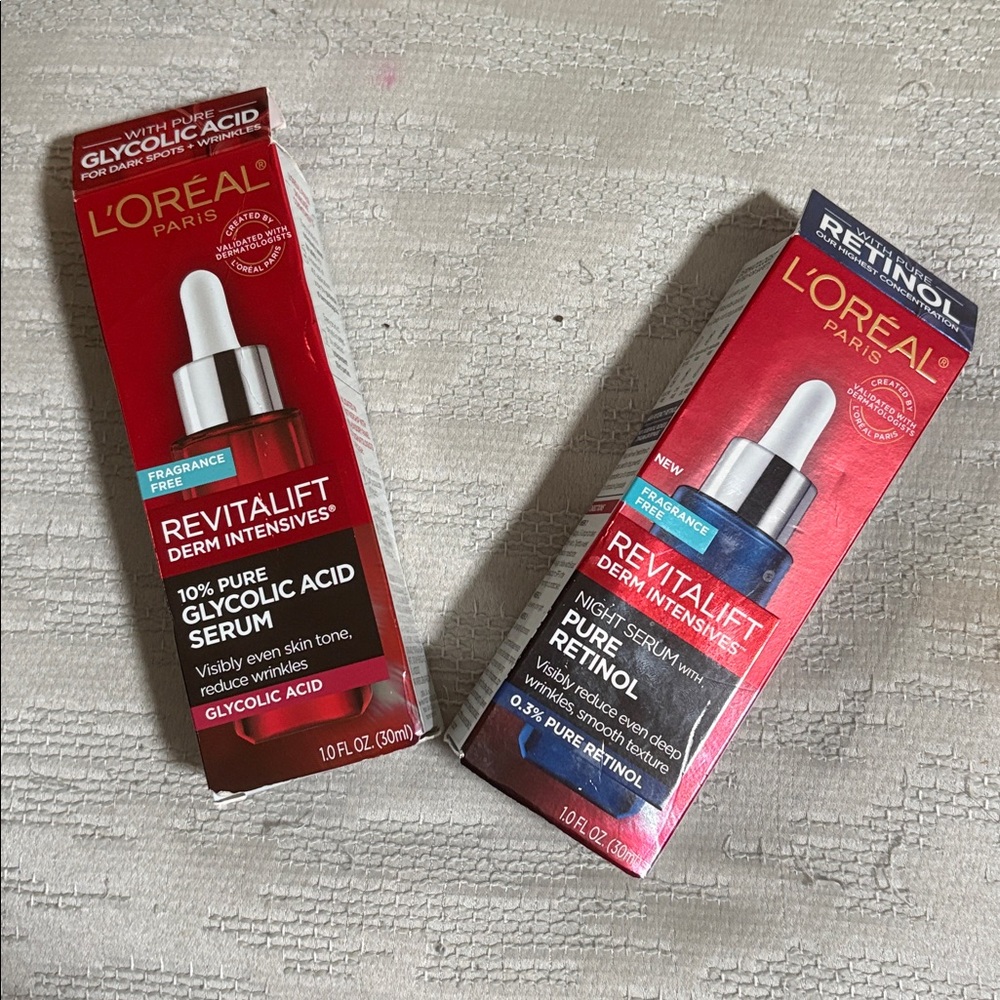 L’Oréal Paris Retinol REVATALIFT bundle age-defying skincare. 
Fragrance free